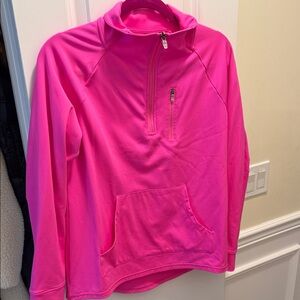 Talbots Hot Pink Quarter-Zip Pullover